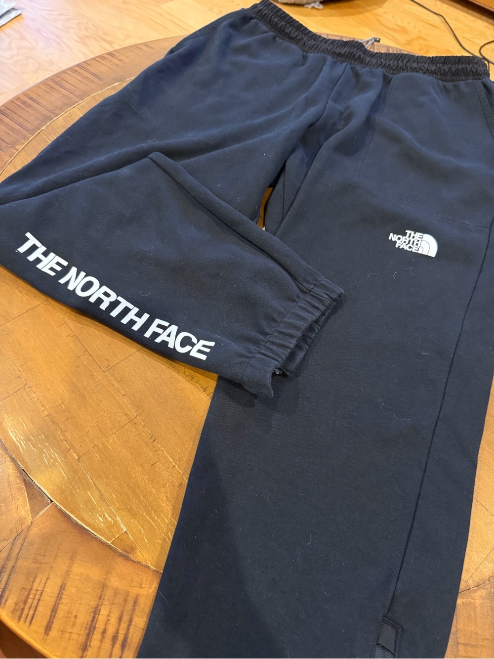 The North Face Black Logo Joggers with White Branding